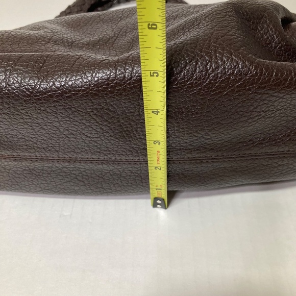 Michael Kors Woodside Braid Handle Tote Brown Pebbled Leather With Dustbag - Picture 6 of 16